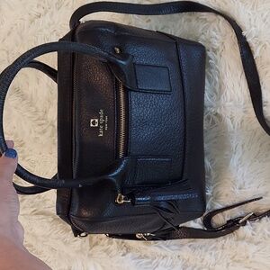 Black pebbled leather kate spade bag